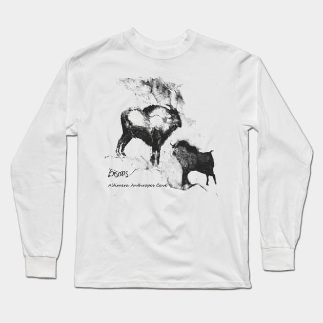 Bison of Altamira Long Sleeve T-Shirt by mindprintz